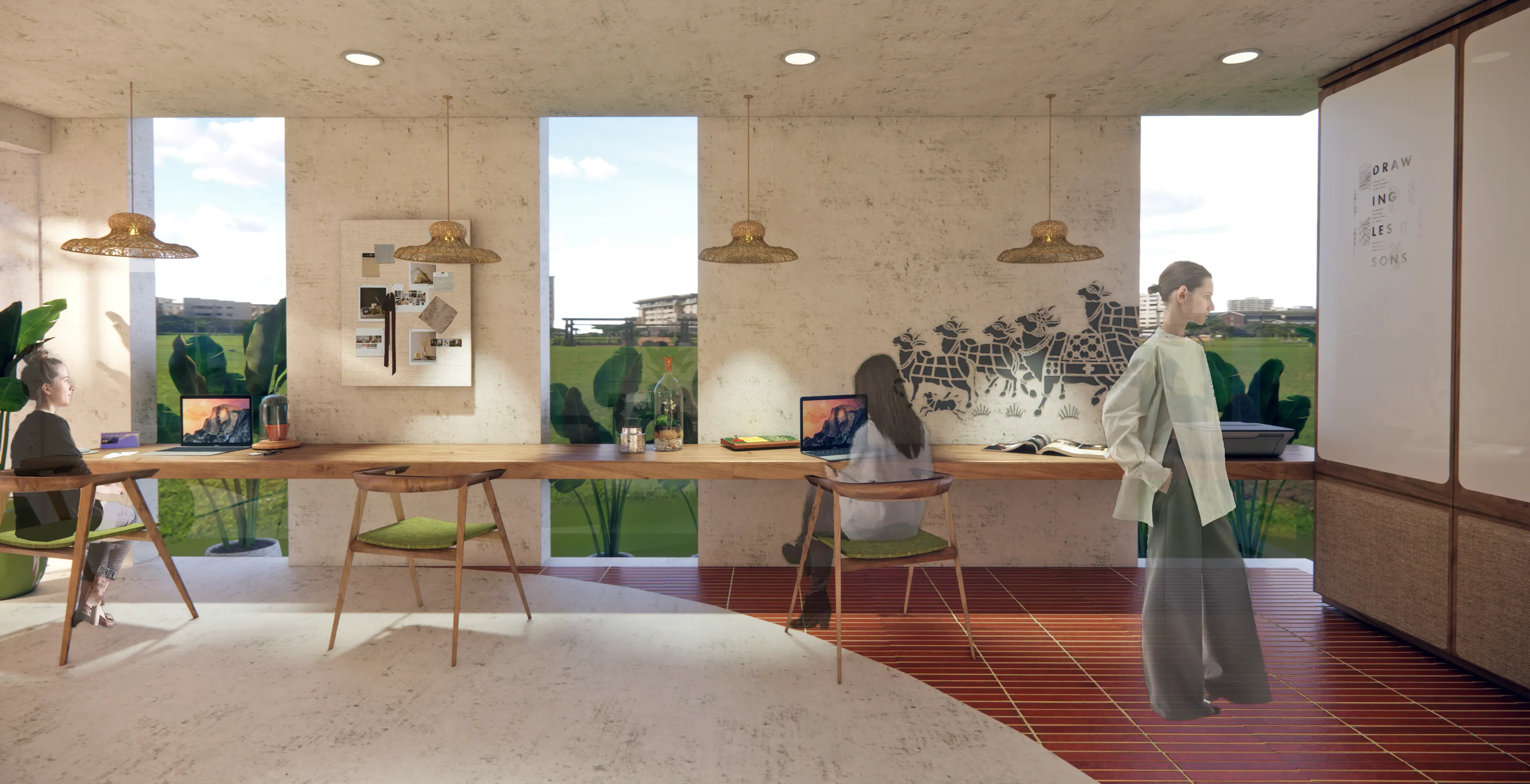 Tarang office with people working