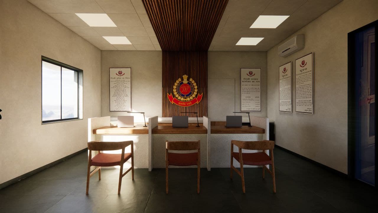 Delhi Police Station Interior Renewal - Main reception view